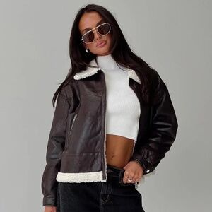 Princess Polly Shearling Jacket